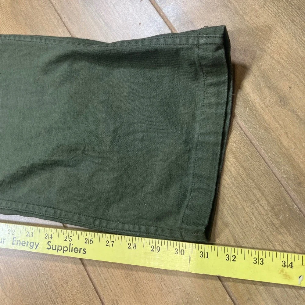 Vintage US Military OG-107 Cotton Sateen Fatigue Trousers Glenn Berry 36x33 ww2
